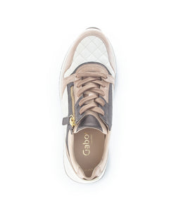 Suede Leather Lace-up with Zipper in Latte Sneaker Gabor 