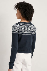 Sweet Pea Cardigan in Tapestries Inkwell Ecru Cardigan Seasalt 