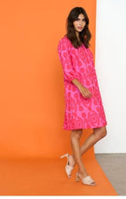 Load image into Gallery viewer, Tia 3/4 Sleeve Dress in Fuchsia Pink Dress Culture 
