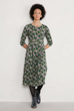 Load image into Gallery viewer, Veronica 3/4 Sleeve Dress in Army Green Dress Seasalt 
