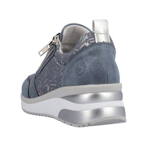 Wedge Sneaker in Blue Hawaii Floral Sneaker Remonte 