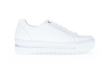 Load image into Gallery viewer, White Leather Sneakers with Zipper Footwear Gabor 
