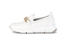 Load image into Gallery viewer, White Sole Leather Loafer with Gold Buckle Footwear Gabor 
