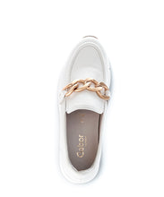 Load image into Gallery viewer, White Sole Leather Loafer with Gold Buckle Footwear Gabor 
