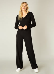 Yarah Wide Trouser in Black Trousers Base Level 