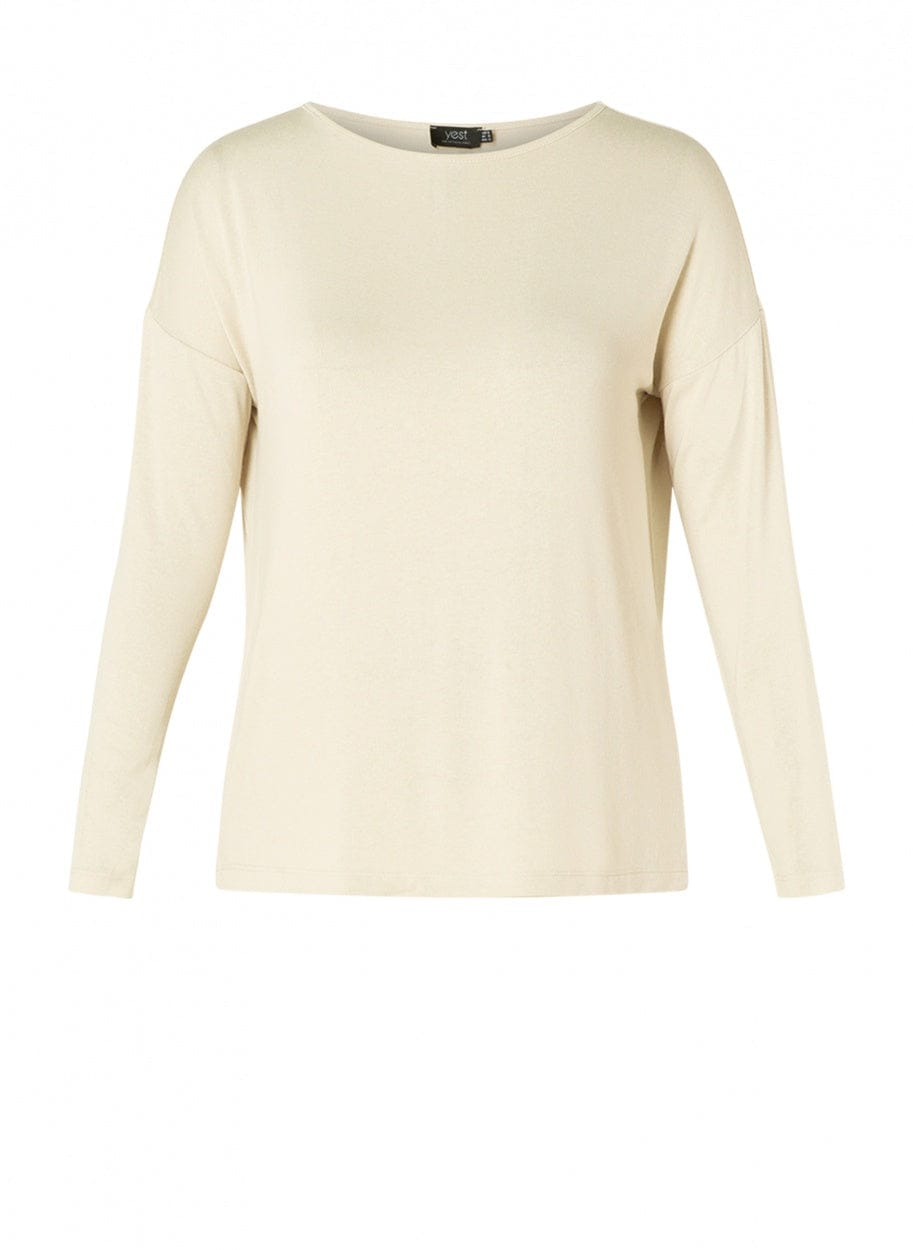 Yessi Essential Long Sleeve Shirt in Soft Sand Top Yest 