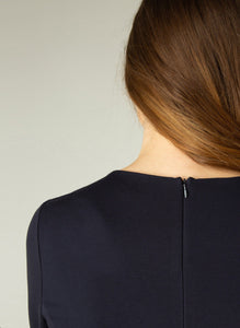 Ylona Quarter Sleeve Dress in Navy Dress Base Level 